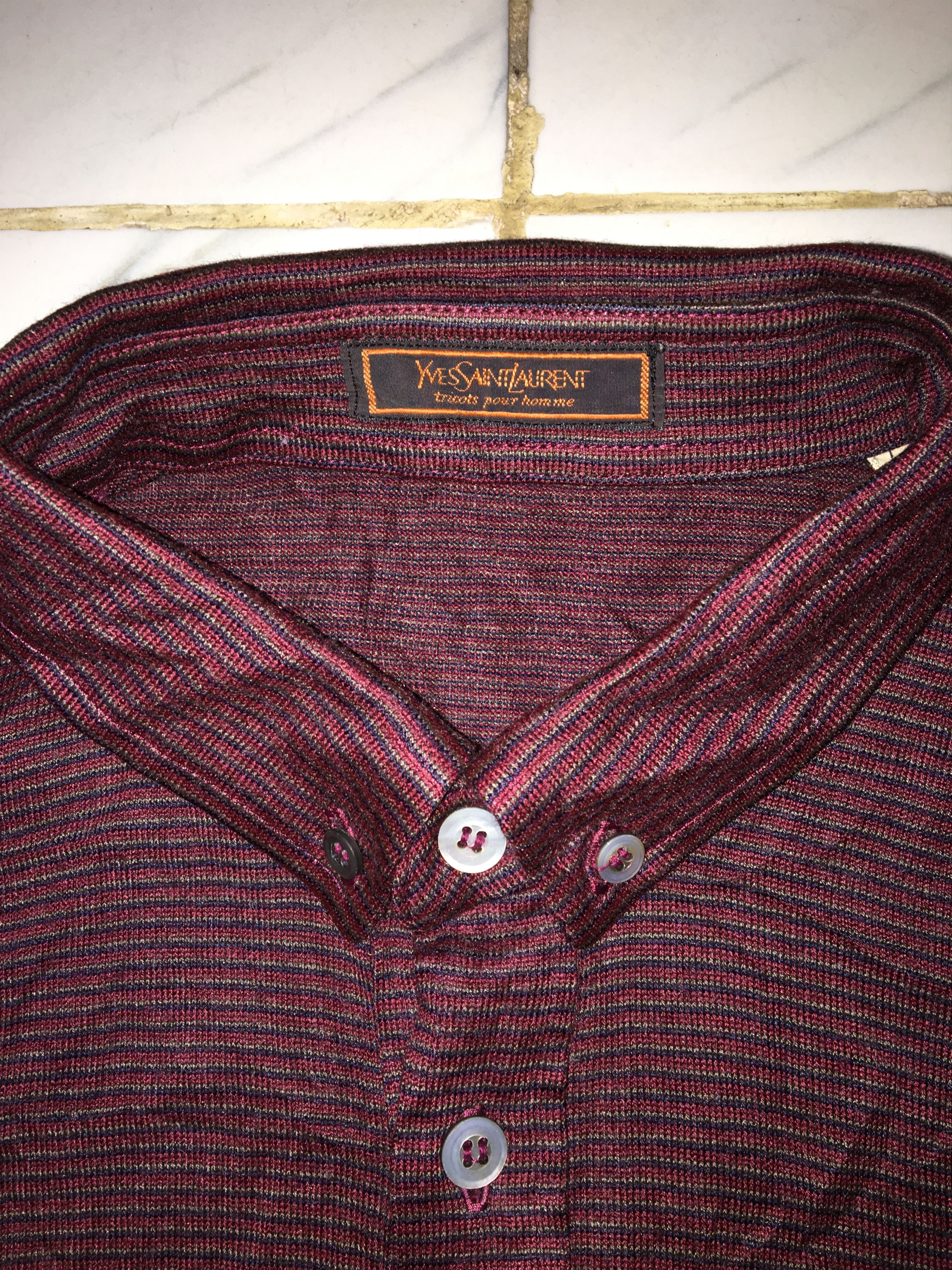 Yves Saint Laurent VINTAGE YVES SAINT LAURENT LONG SLEEVE POLO SHIRT Size US L / EU 52-54 / 3 - 4 Thumbnail