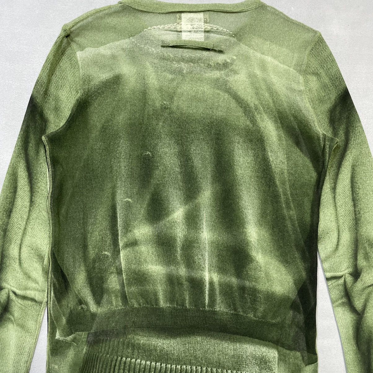 Jean Paul Gaultier JEAN PAUL GAULTIER GREEN SHEER MESH TROMPE L’OEIL TOP Size M / US 6-8 / IT 42-44 - 11 Thumbnail