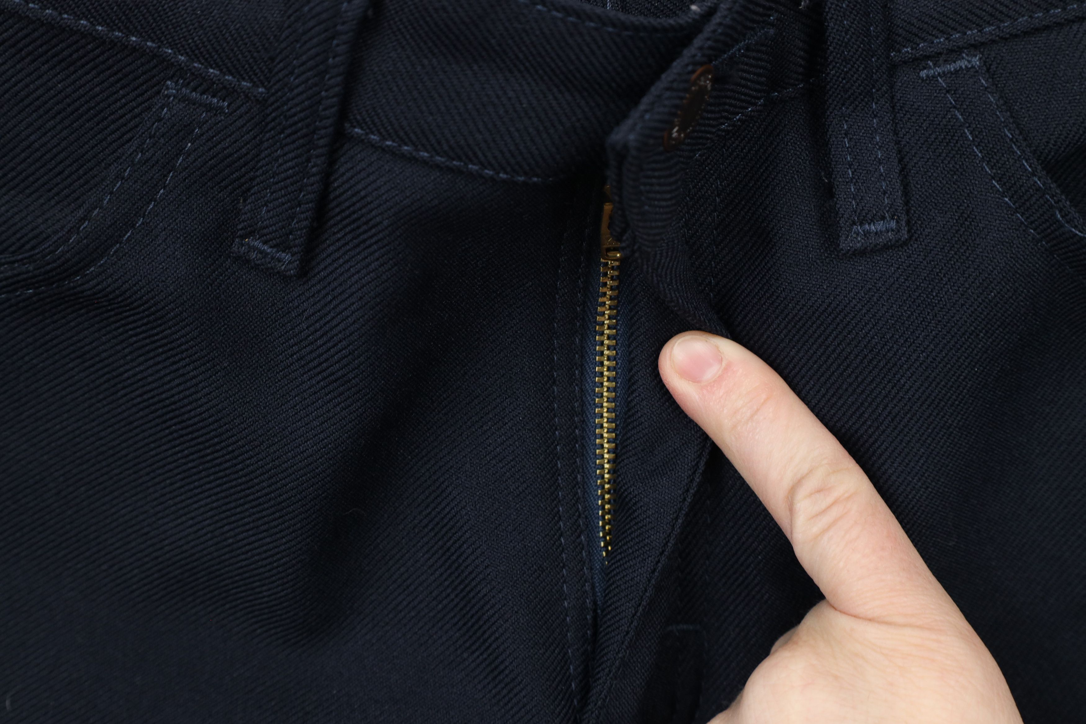 Vintage × Wrangler Vintage 90s Wrangler Flared Bootcut Chino Pants Navy Blue Size US 30 / EU 46 - 5 Thumbnail