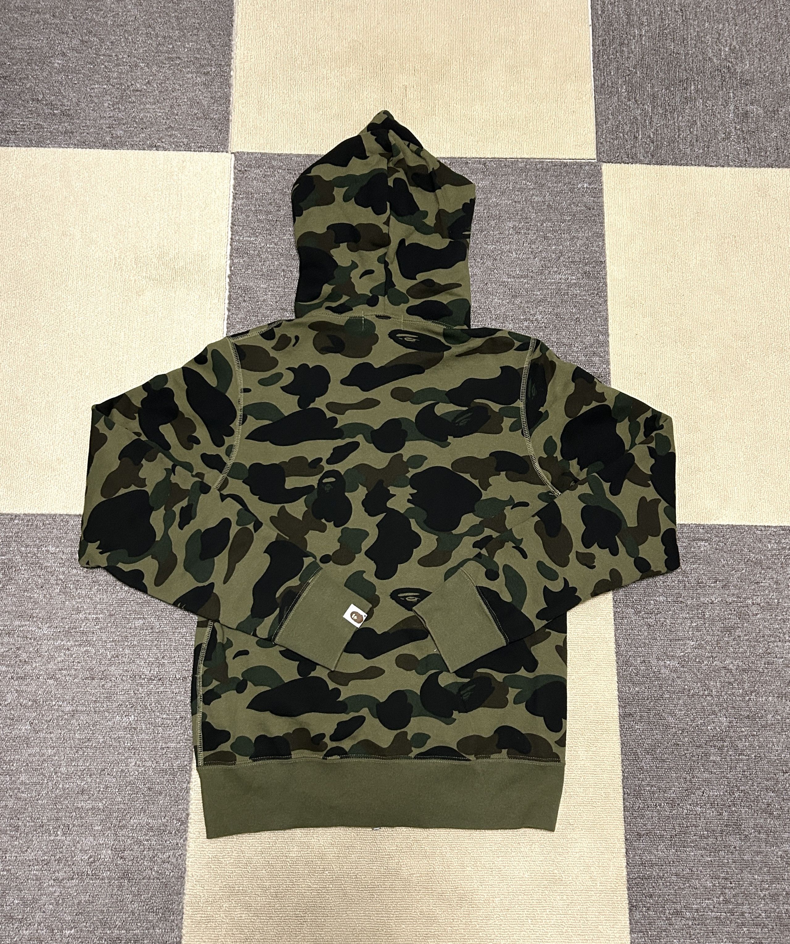 Bape Bape 1st Camo Green Spell Out Full Zip Hoodie Size US S / EU 44-46 / 1 - 2 Thumbnail