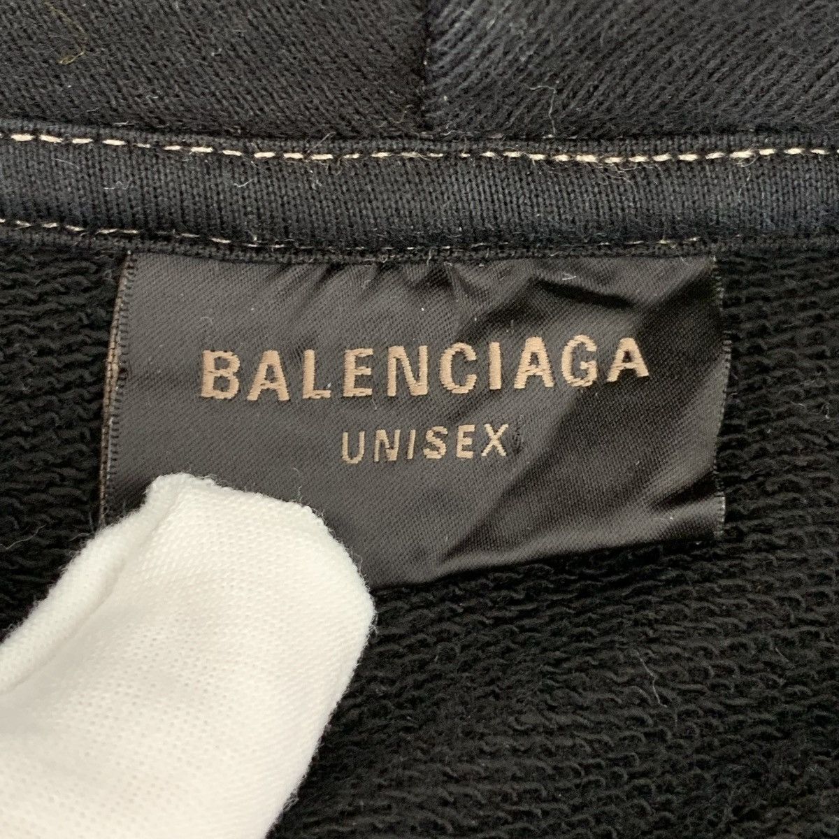 Balenciaga Balenciaga Black Logo Hooded Fake Two-piece Sweatshirt Size US L / EU 52-54 / 3 - 5 Thumbnail