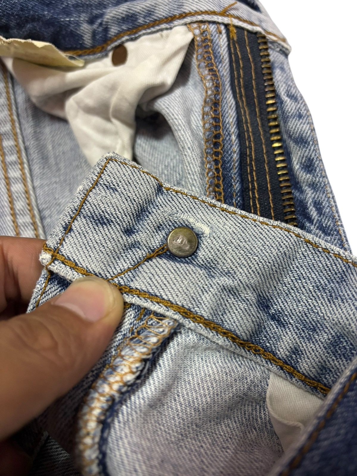 Levi's Vtg 90s Levis Japan 502 Big E Selvedge Jeans Size US 30 / EU 46 - 9 Thumbnail