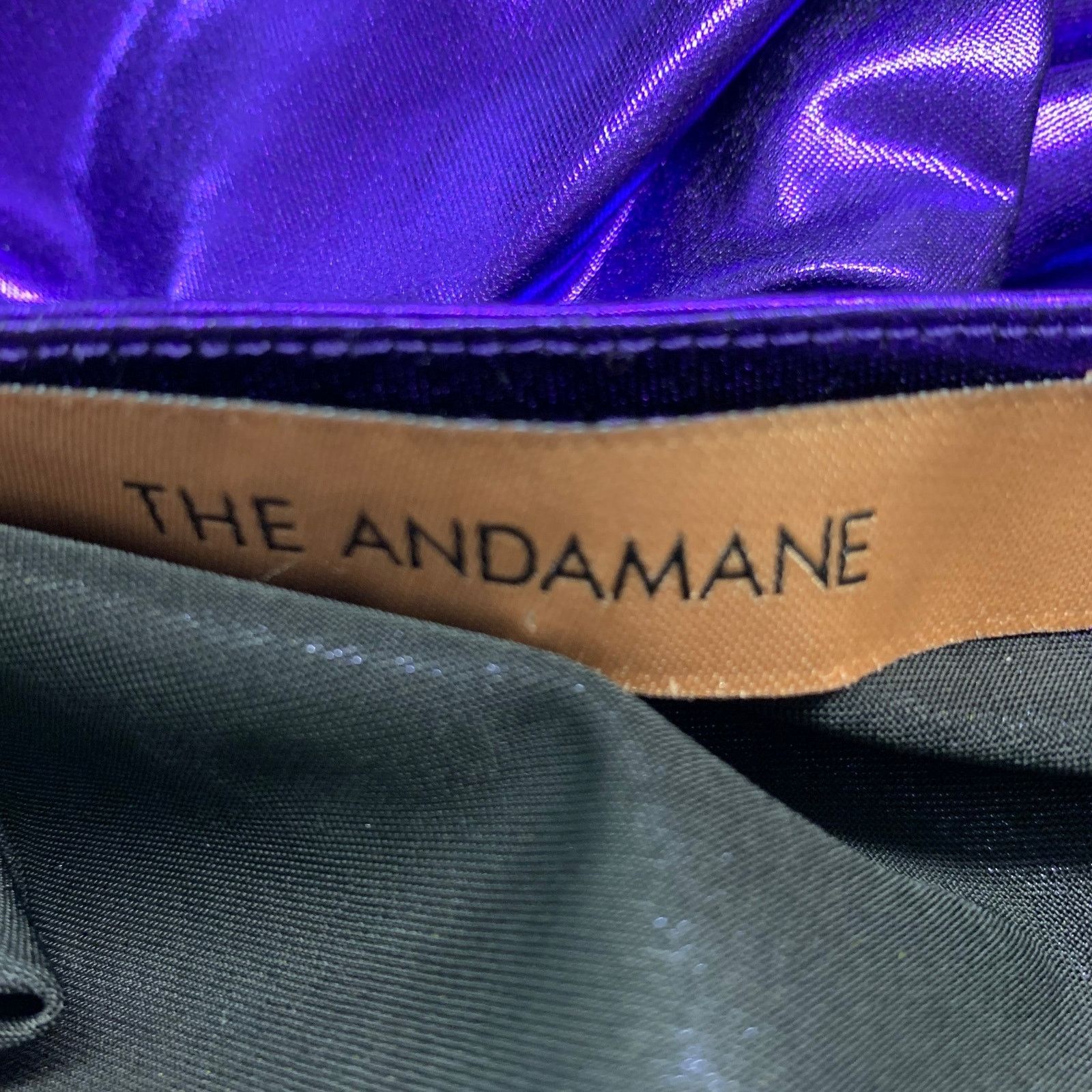 THE ANDAMANE THE ANDAMANE Purple Polyester Elastane Long Sleeve Dress Size S / US 4 / IT 40 - 4 Thumbnail