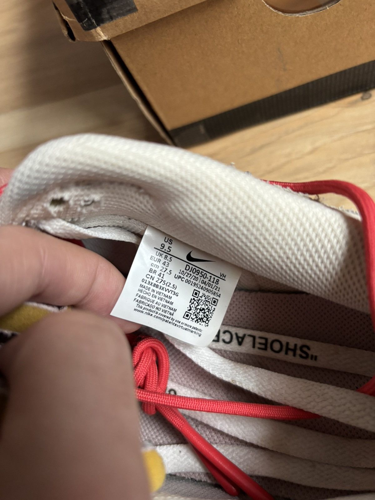 Nike × Off-White Off-White dunk low lot 33 Size US 9.5 / EU 42-43 - 6 Thumbnail
