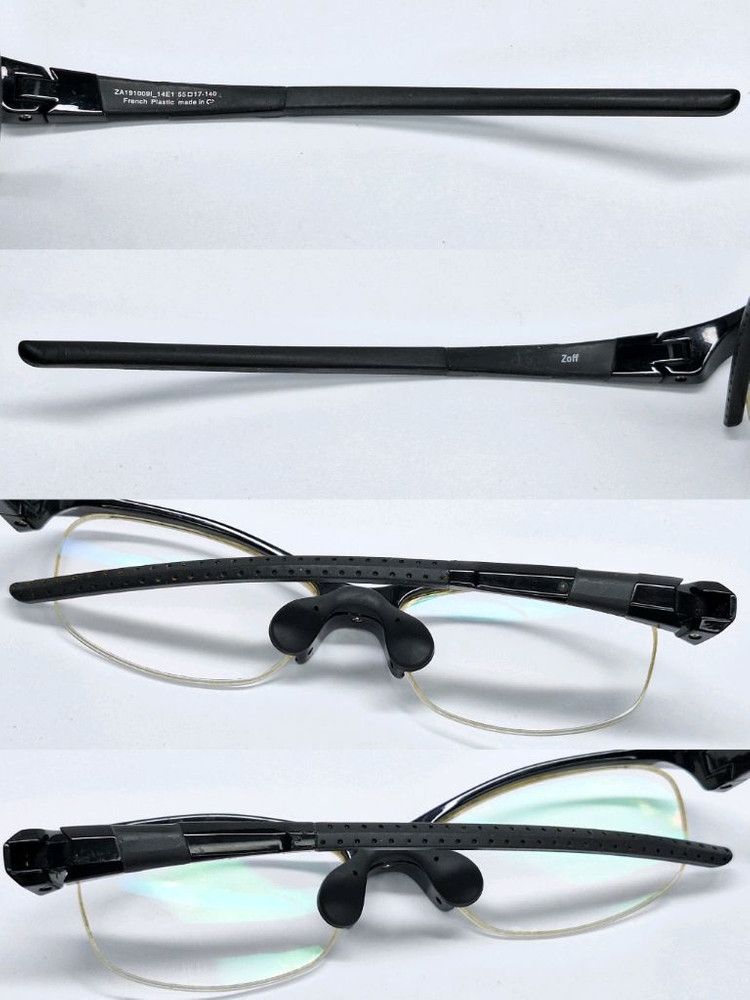 Other Zoff ATHLETE ZA191009 Sports Half-Rim Glasses Frame Wide Fit Size ONE SIZE - 3 Thumbnail