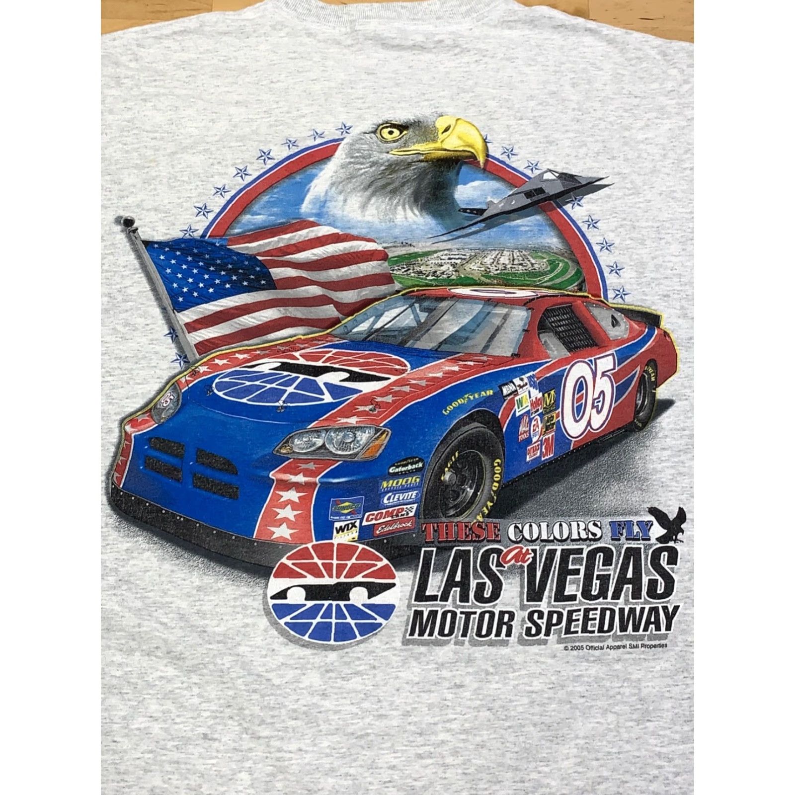 Fruit Of The Loom VINTAGE Las Vegas Motor Speedway Shirt XL Gray Racing American Eagle 11733 Size US XL / EU 56 / 4 - 2 Thumbnail