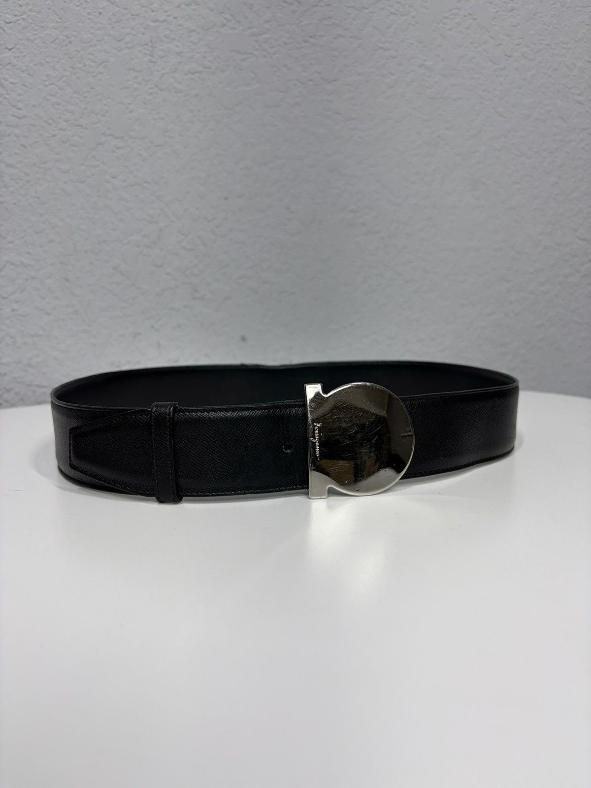 Salvatore Ferragamo Salvatore Ferragamo Leather Belt Silver Buckle Prada Style Size ONE SIZE - 2 Thumbnail