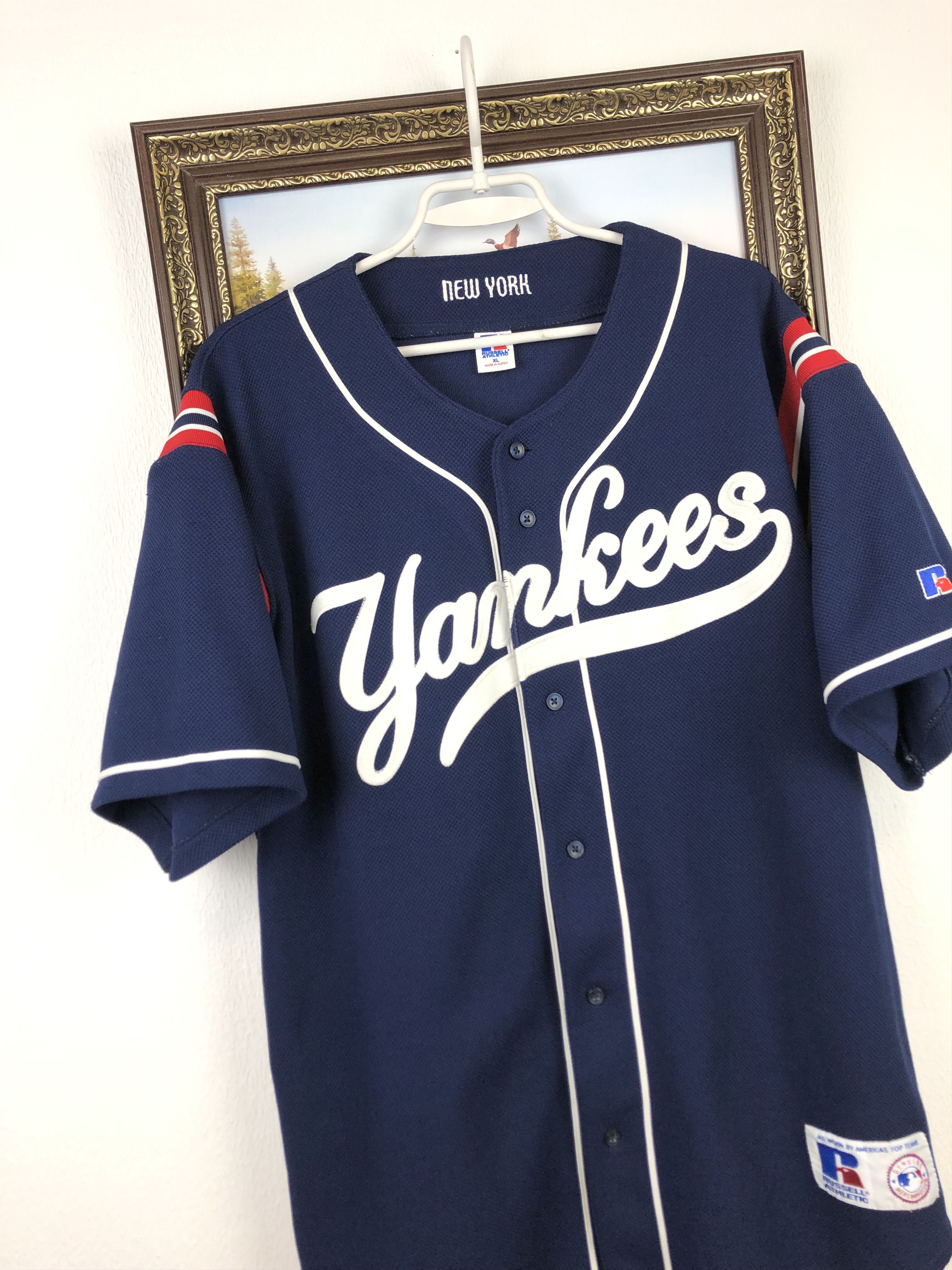 MLB Vintage 90's New York Yankees Jersey MLB Blue Baseball Shirt Size US XL / EU 56 / 4 - 3 Thumbnail