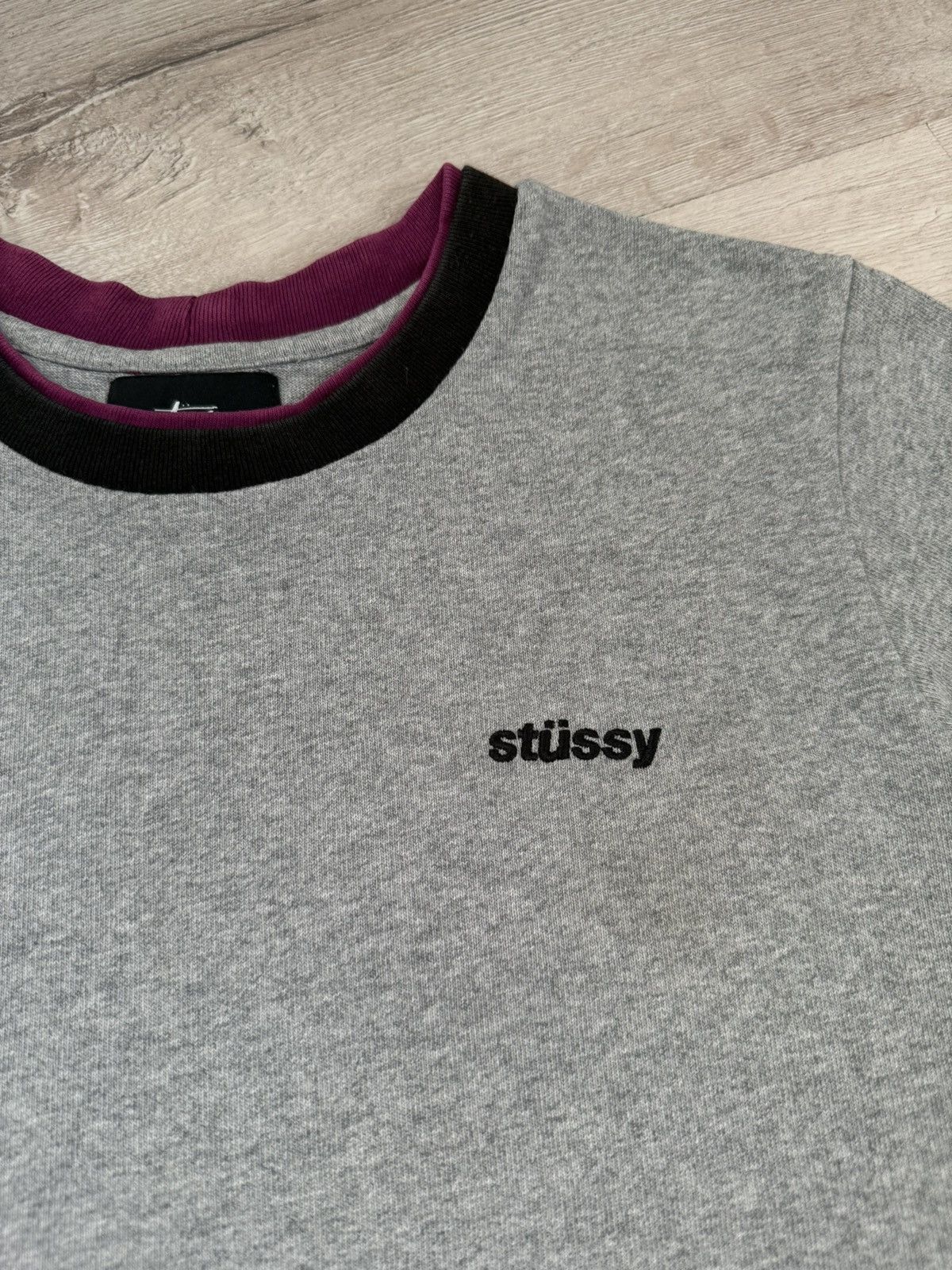 Stussy Rare Stussy T-shirt Small Logo with Double Collar Tee Size US XS / EU 42 / 0 - 4 Thumbnail