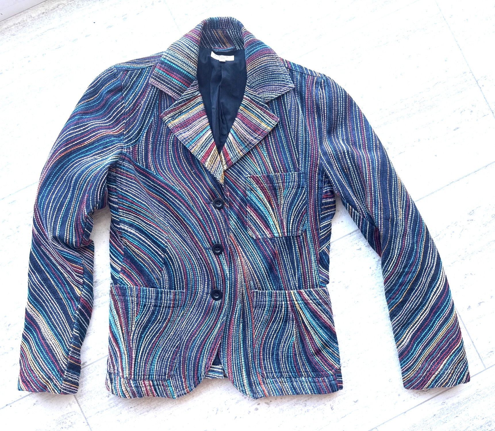 Paul Smith Multicolor Striped Womens Blazer Jacket Paul Smith signature Size S / US 4 / IT 40 - 1 Thumbnail