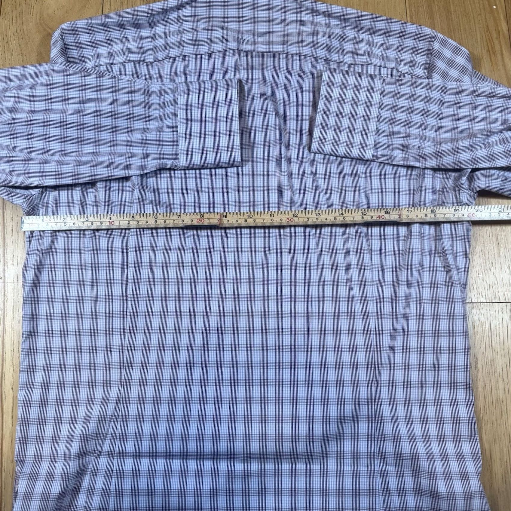Vintage Bonobos Shirt Mens 15.5 33 Stretch Slim Fit Long Sleeve Blue Plaid Button-Up Size US L / EU 52-54 / 3 - 4 Thumbnail