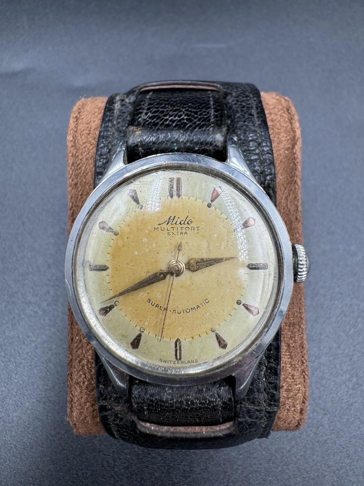 Midnight Studios Vintage Mido Multifort Extra SuperAutomatic Swiss Mens Watch Size ONE SIZE - 1 Thumbnail