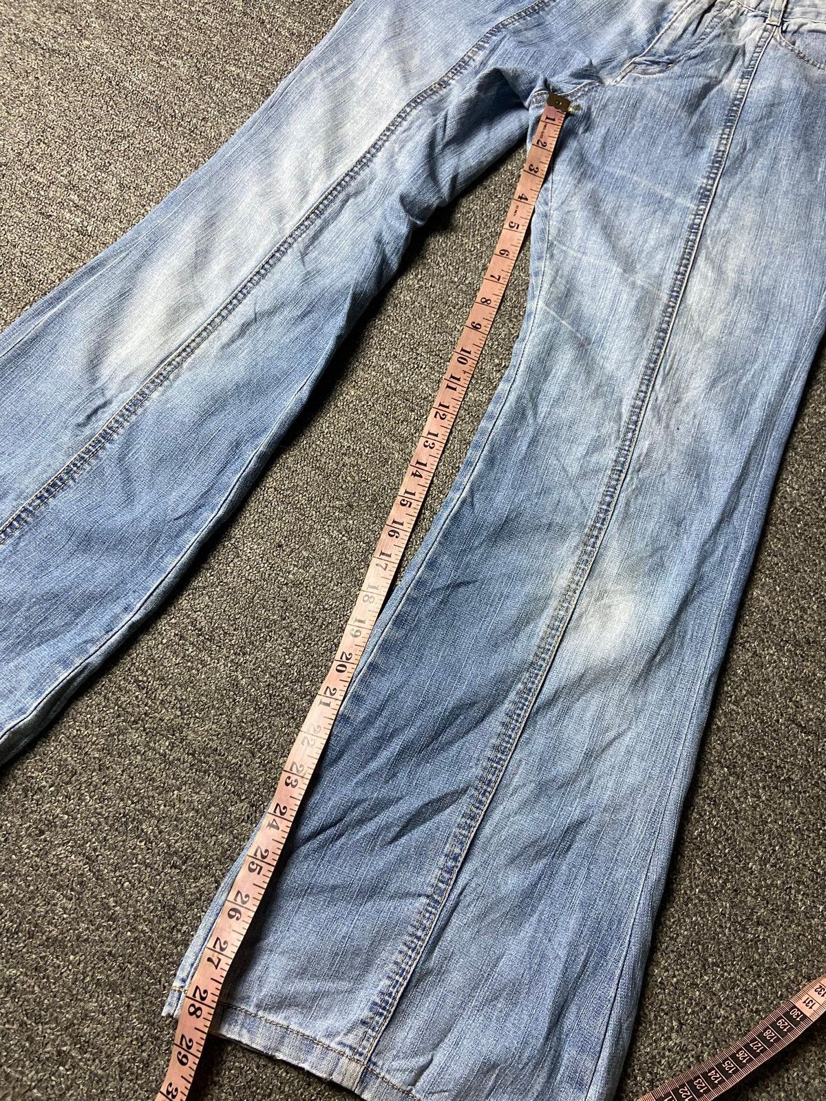 Japanese Brand Vintage FRACILE Wide Leg Jeans with Front Seams (161) Size US 29 - 6 Thumbnail
