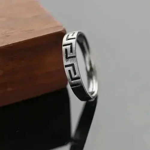 Handmade × Other × Ring Of Fire Lines Geometry Ring Size ONE SIZE - 3 Thumbnail
