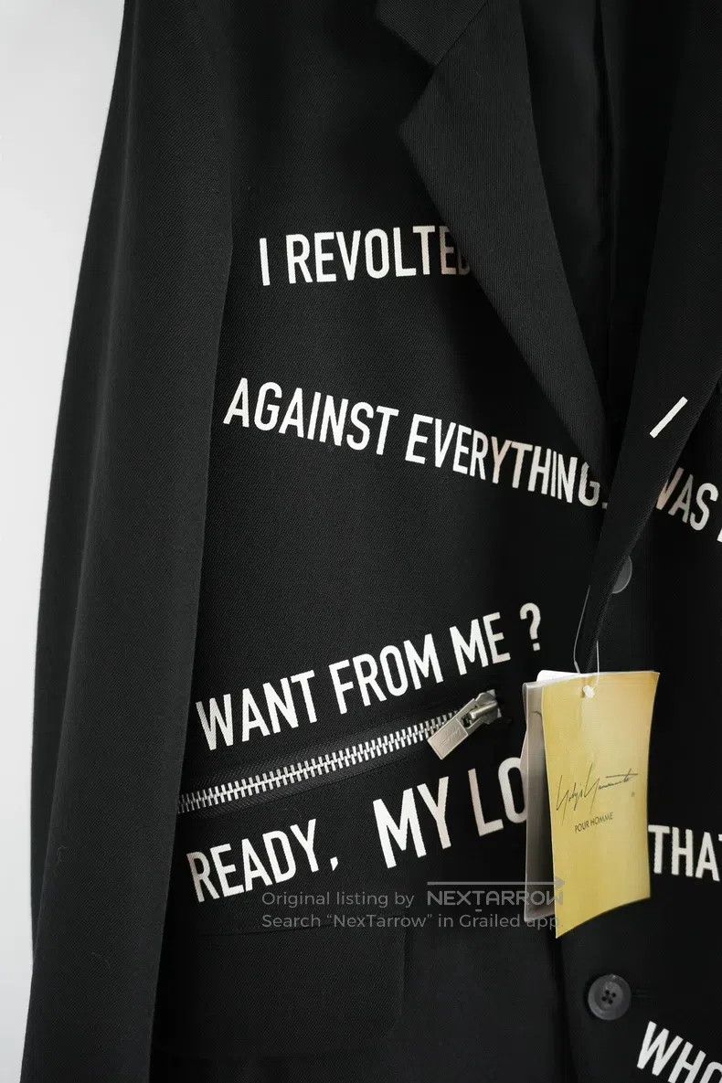Yohji Yamamoto YOHJI YAMAMOTO Subtitle Zipper Suit Size US M / EU 48-50 / 2 - 4 Thumbnail