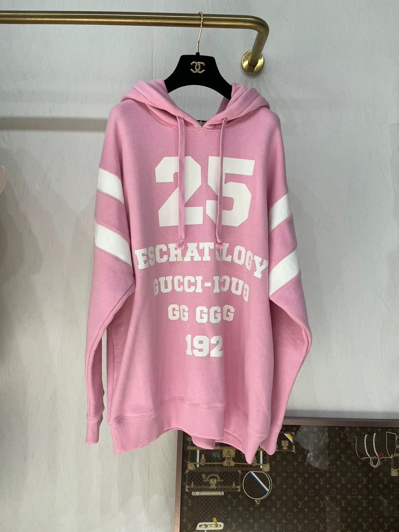 Clothing Nike Ggg Hoodie Gucci Pink Graphic Hoodie With White - Main Image