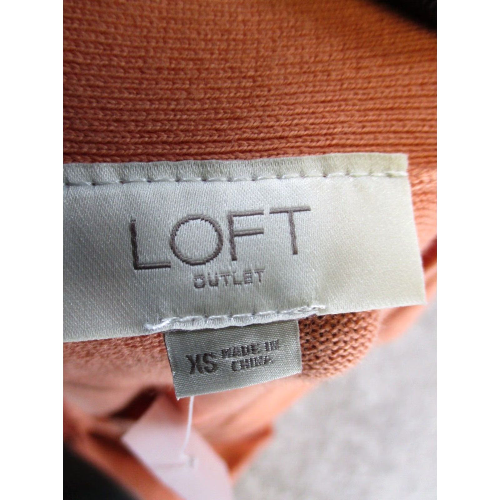 Loft VINTAGE Loft Womens Sweater Cardigan XS Long Sleeve Orange Cotton Knit 90s Womens Size XS / US 0-2 / IT 36-38 - 3 Thumbnail