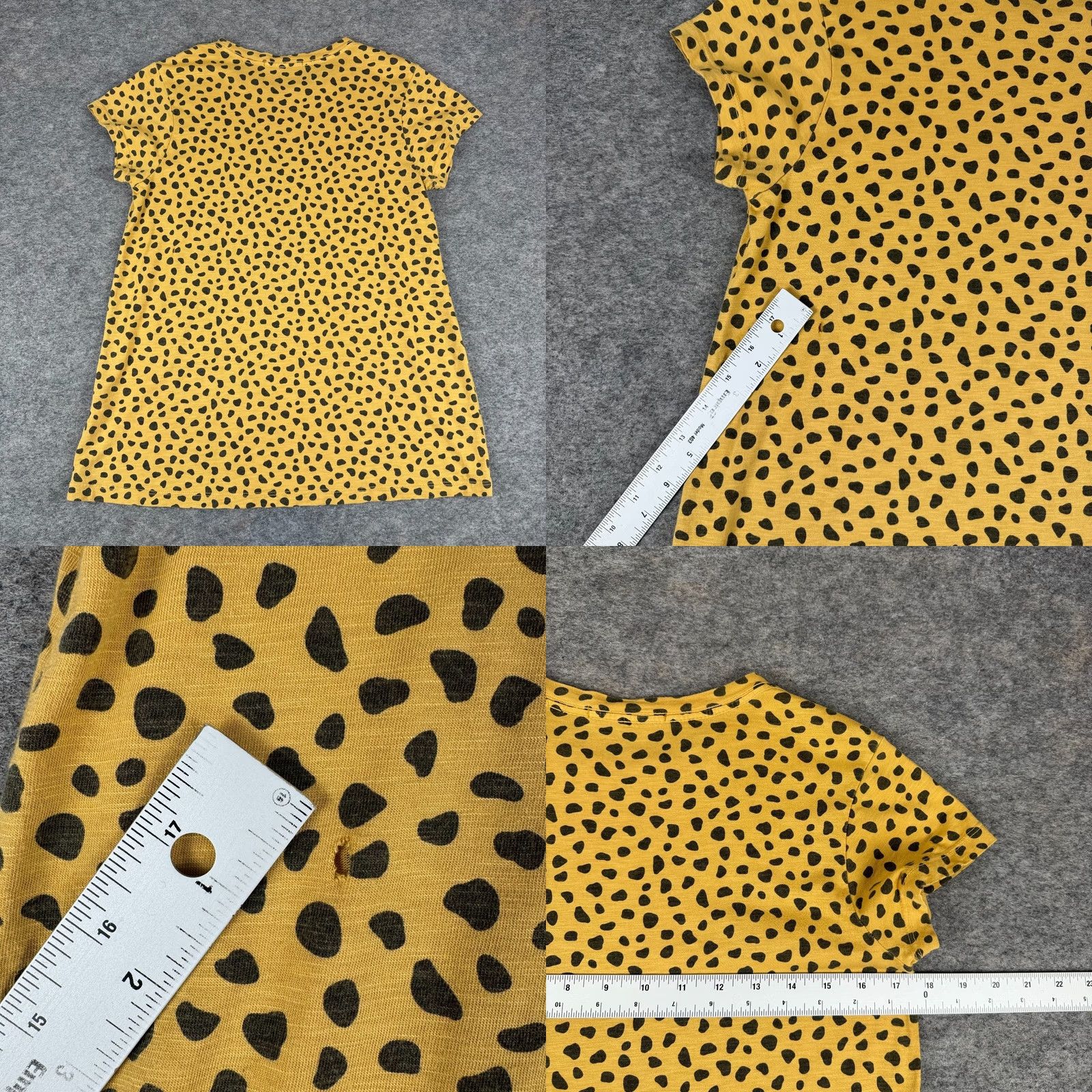 Marine Layer Marine Layer Animal Print T-Shirt Womens XS Multicolor Crew Neck Short Sleeve Cotton Modal (Gold) Regular Fit Size XS / US 0-2 / IT 36-38 - 8 Thumbnail