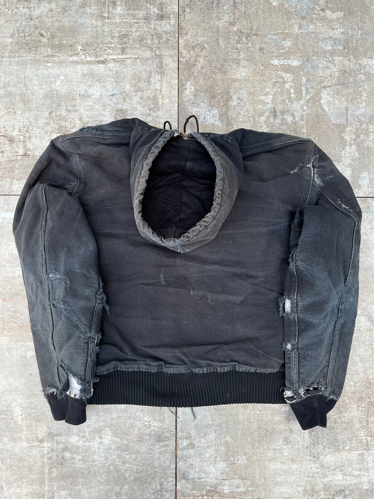 Vintage Vintage 90s Faded Black Carhartt Work Jacket Size US L / EU 52-54 / 3 - 8 Thumbnail