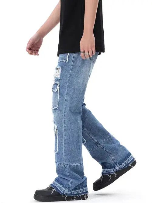 VIBE Street hip-hop three-dimensional multi-pocket design jeans Size US 30 / EU 46 - 3 Thumbnail