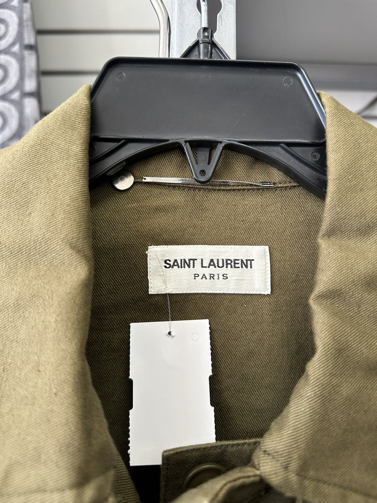Saint Laurent Paris Saint Laurent BAD LIEUTENANT military jacket green gabardine Size US M / EU 48-50 / 2 - 2 Thumbnail
