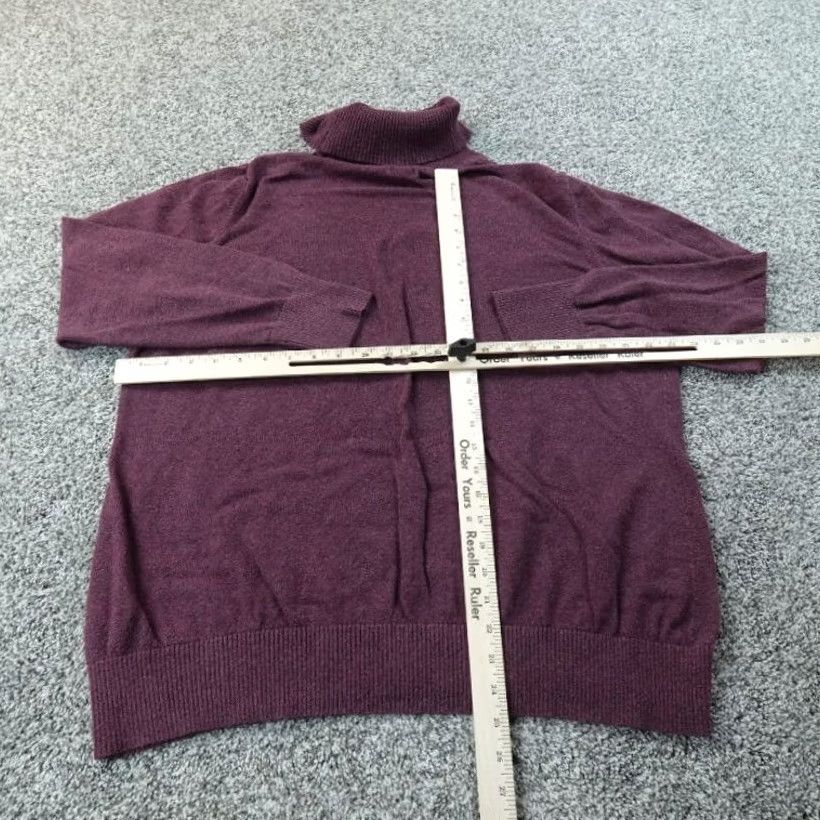 Vintage VINTAGE? No — LL Bean Sweater Womens 2X Purple Turtleneck Pullover Knit Cotton Cashmere Cozy Solidity Prefers Size XXL / US 16-18 / IT 52-54 - 6 Thumbnail
