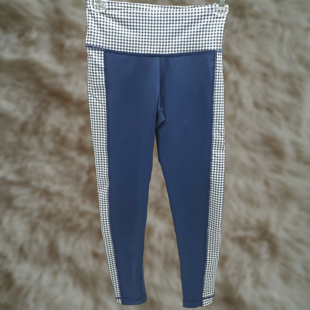 Vineyard Vines VINEYARD VINES Performance Womens Blue Checkered Leggings XXS Leggings Womens XS (2XS) Blue Size 24" / US 00 / IT 34 - 1 Thumbnail