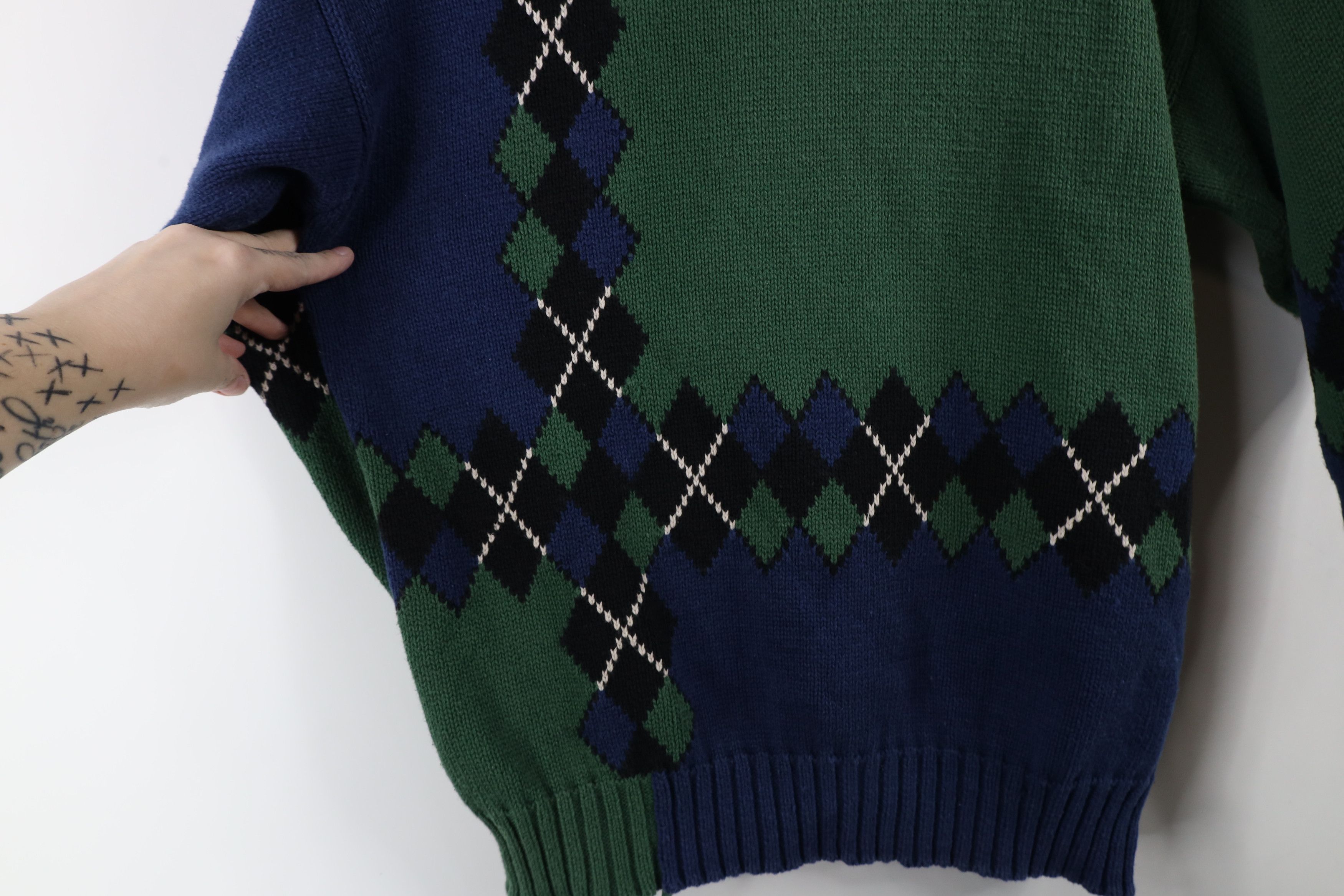 Vintage Vintage 90s Streetwear Marled Knit Turtleneck Sweater Size L / US 10 / IT 46 - 6 Thumbnail