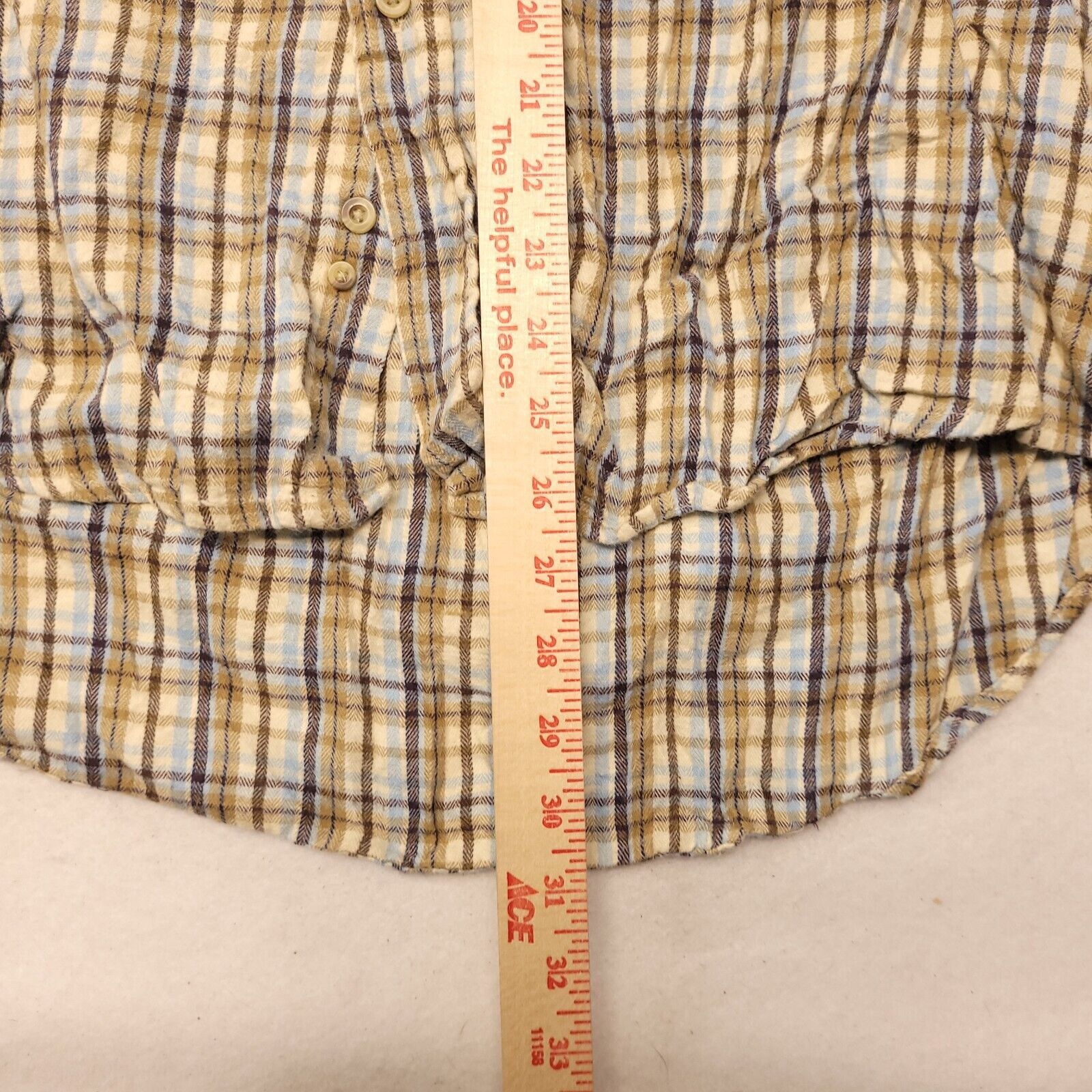 Ivy Crew Ivy Crew Tartan Flannel Shirt Mens Size XL White Brown Blue Size US XL / EU 56 / 4 - 8 Thumbnail
