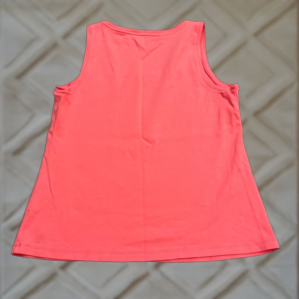 Isaac Mizrahi Isaac Mizrahi Tank Top Womens Medium Orange Square Neck Classic Size M / US 6-8 / IT 42-44 - 1 Thumbnail