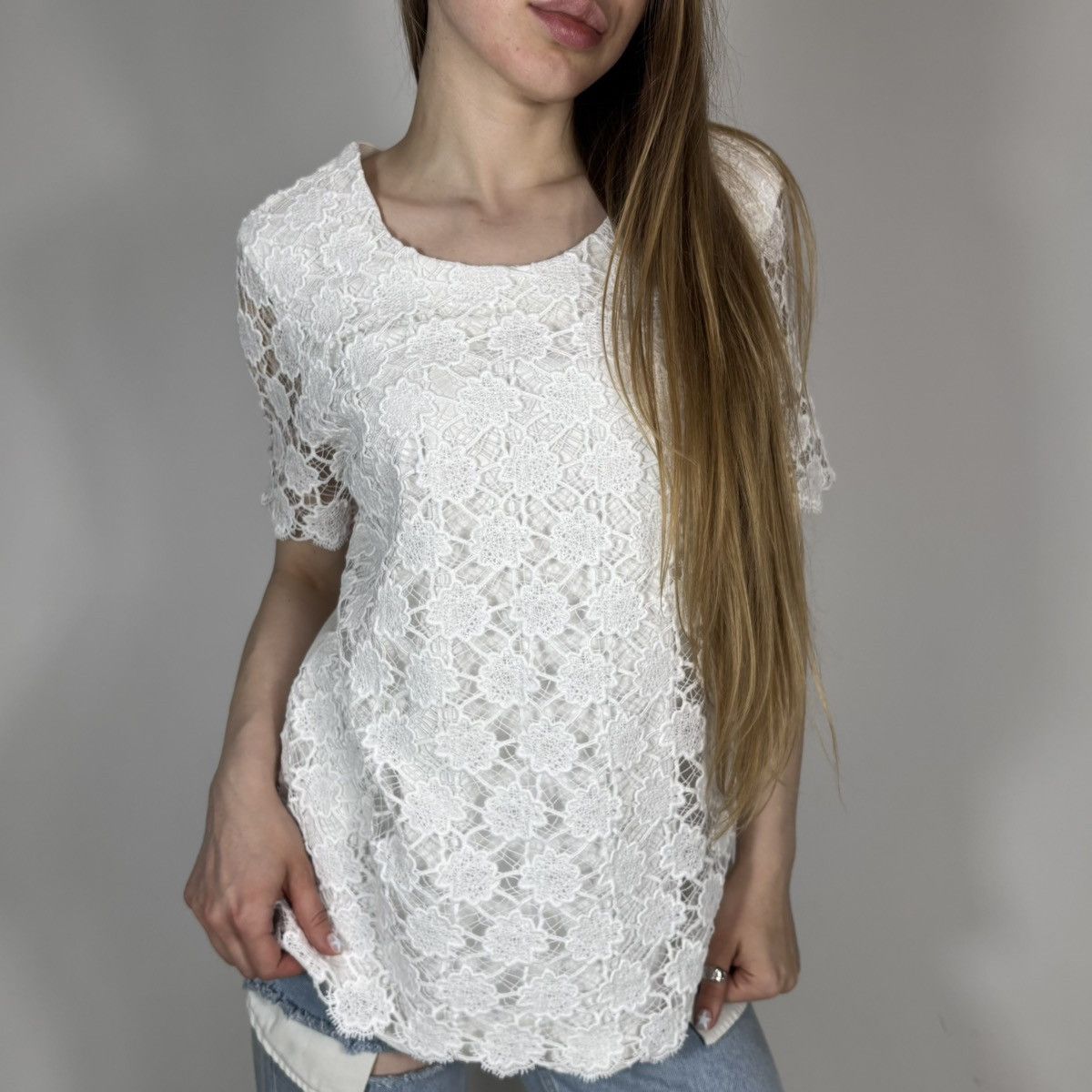 Escada Vintage Y2K Escada Mesh Floral Luxury Retro Style T-shirt Size L / US 10 / IT 46 - 1 Thumbnail