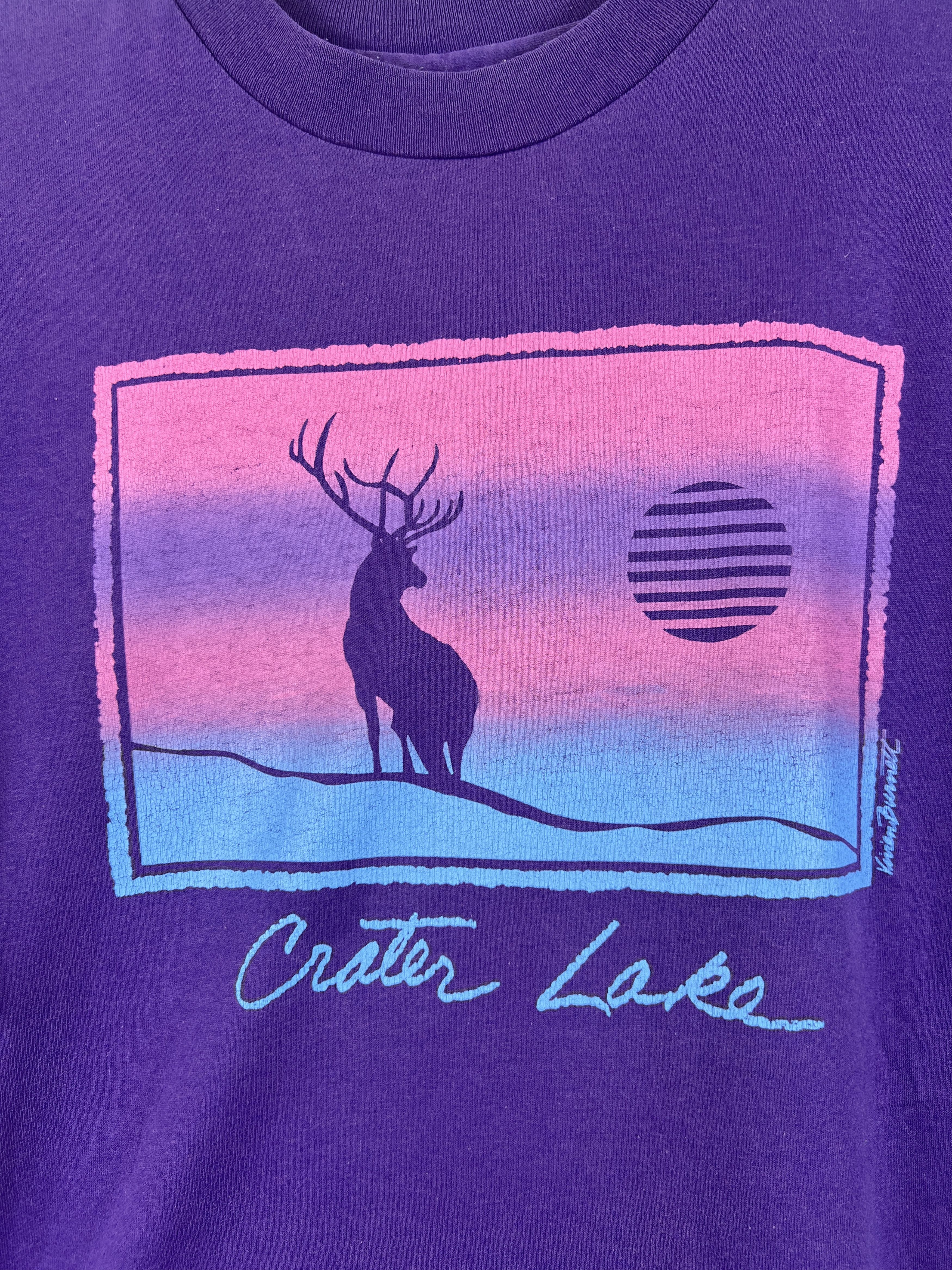Vintage No.4926 VTG 90s Crater Lake Souvenir Art Graphic Tee (XL) Size US XL / EU 56 / 4 - 2 Thumbnail