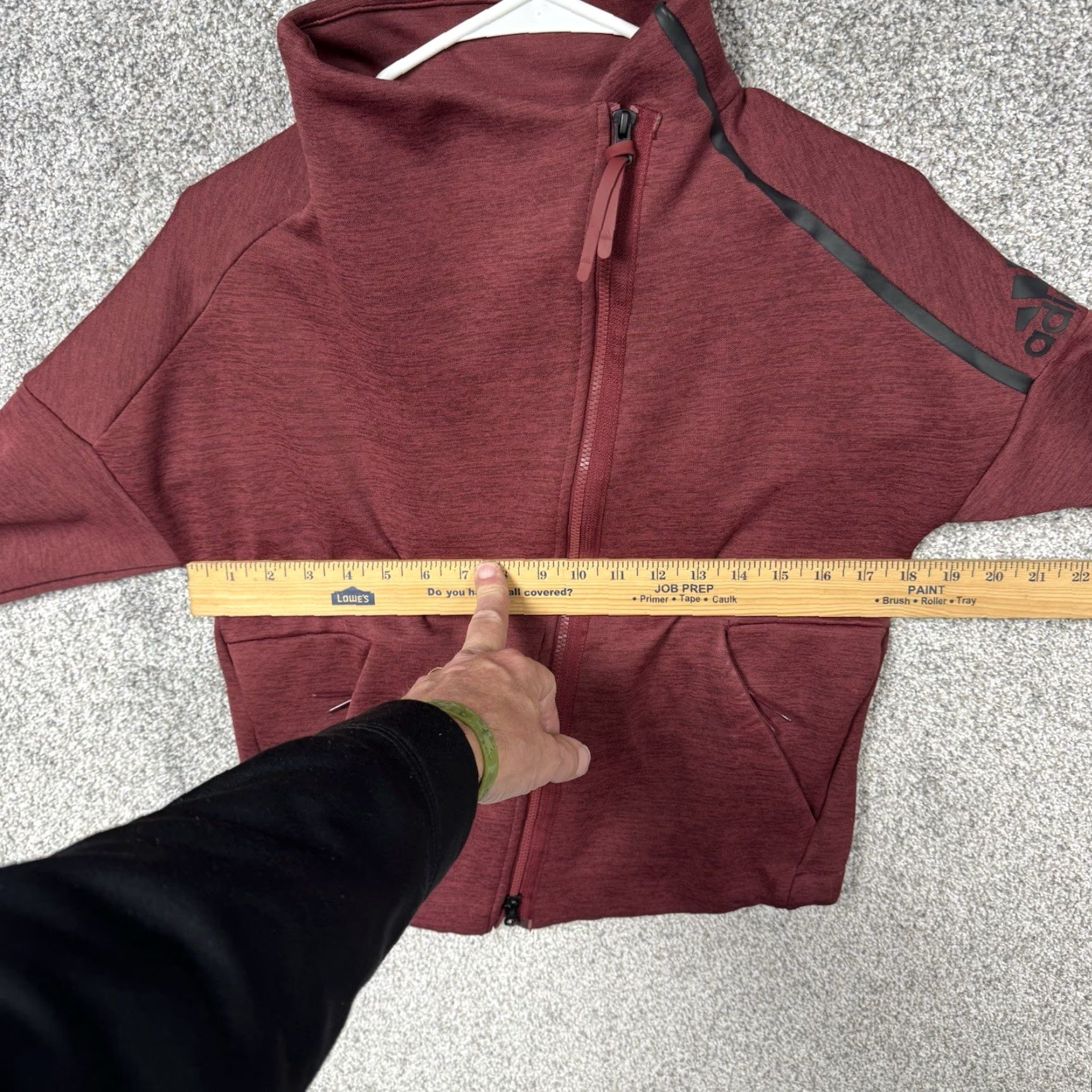Adidas Adidas Z.N.E. Heartracer Jacket S Asymmetrical Zip Outdoor Performance Athletic Womens Red Zipper Pockets Full Zip Logo Casual Travel Size S / US 4 / IT 40 - 6 Thumbnail