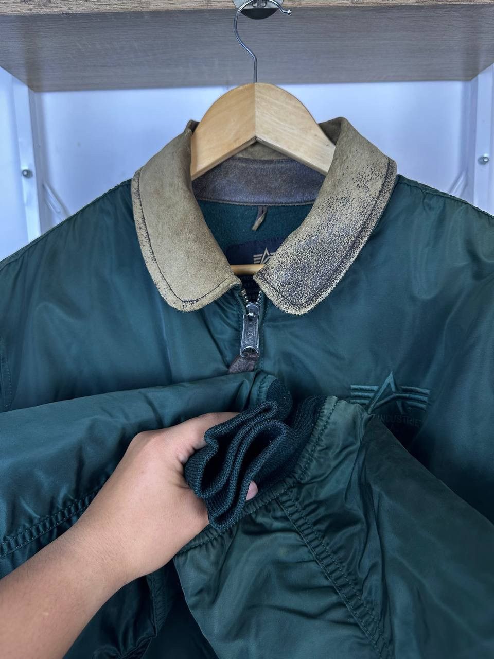 Alpha Industries × Vintage Vintage Alpha Industries Bomber Flyer’s CWU-45P (Pit 26) Size US L / EU 52-54 / 3 - 7 Thumbnail