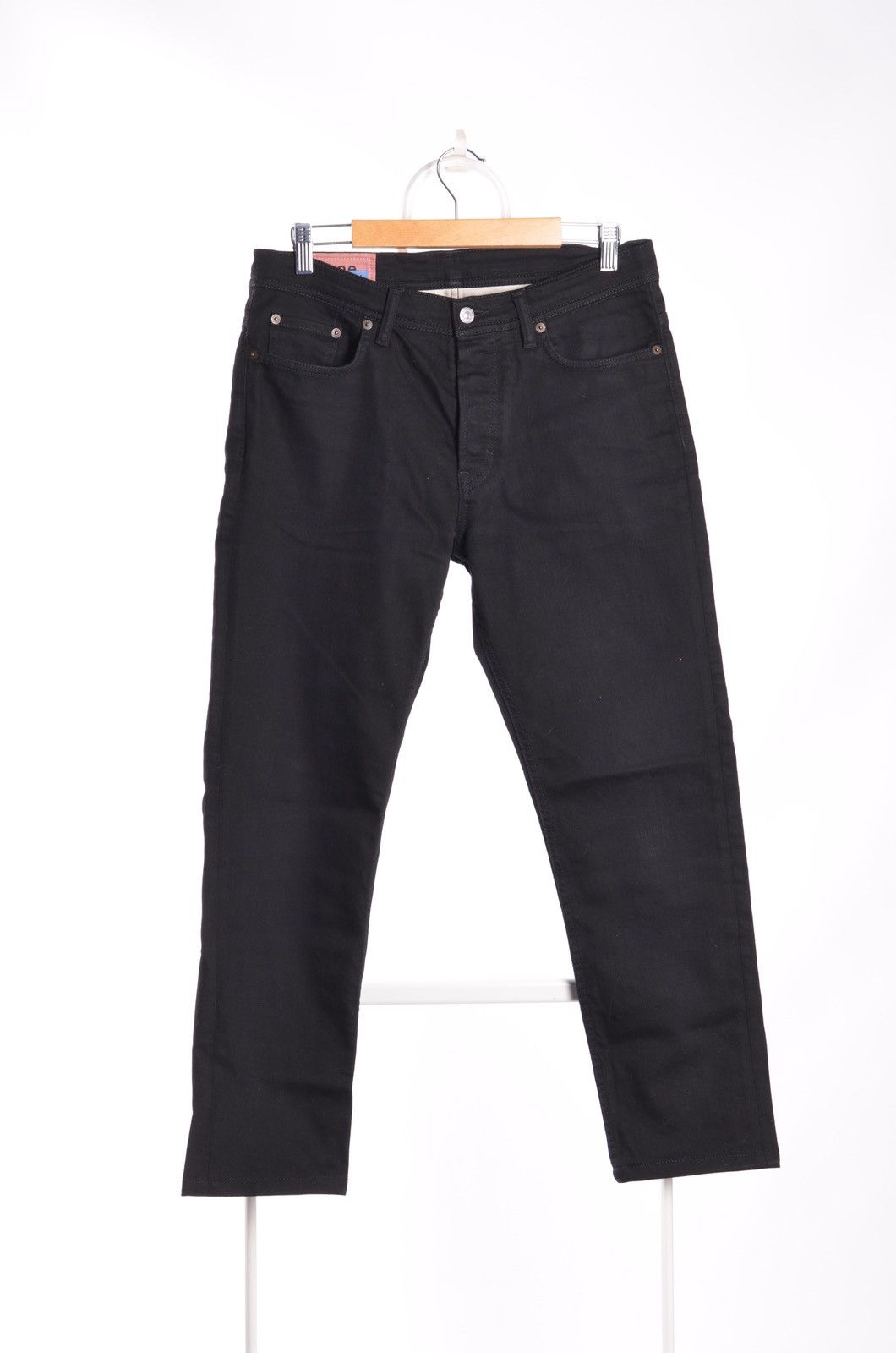 Acne Studios Acne Studios Bla Konst - RIVER STAY BLACK Cropped Denim Jean Size US 31 - 3 Thumbnail