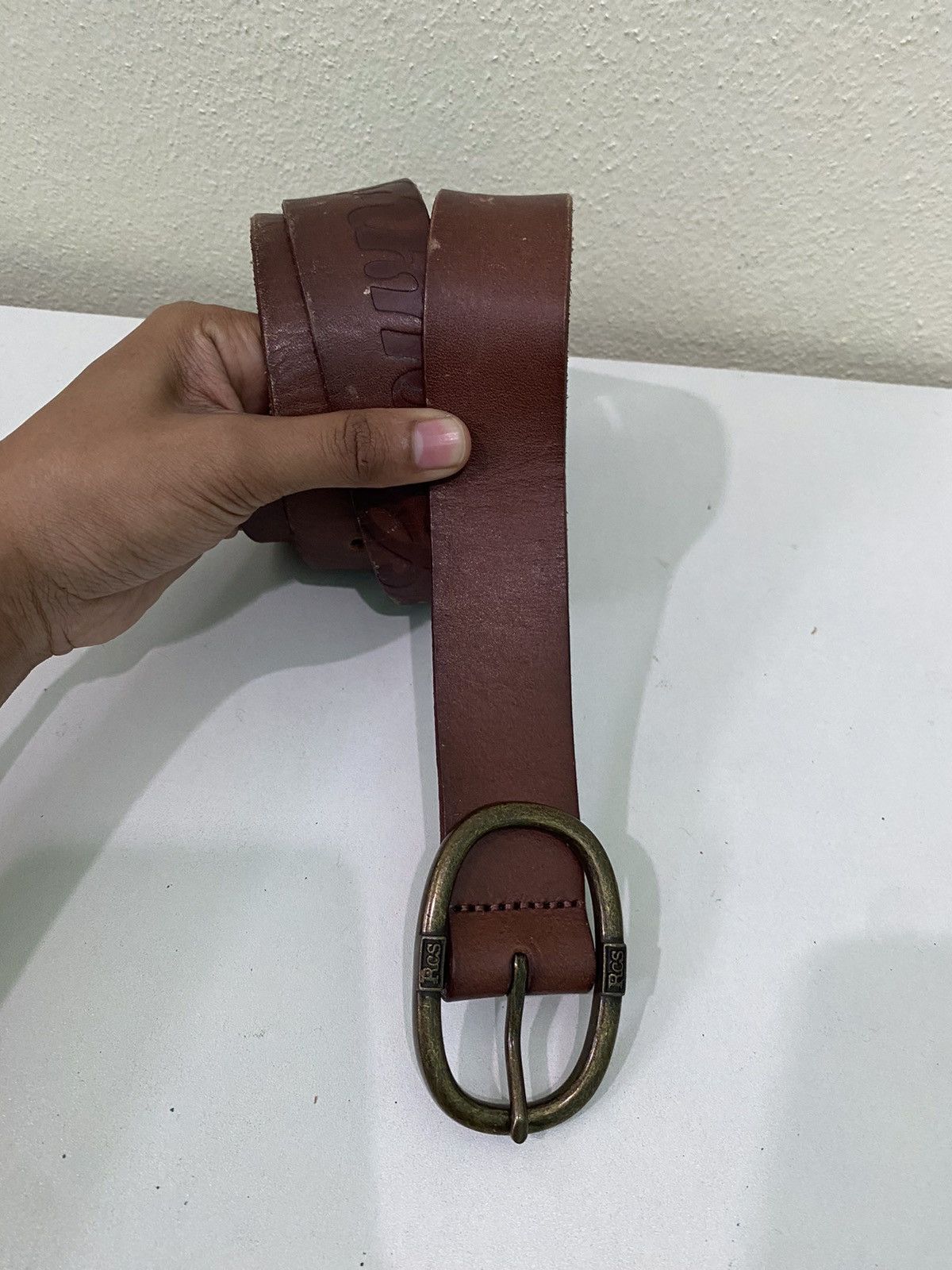 Leather Rodeo Crown Leather Buckle Belt Size ONE SIZE - 4 Thumbnail