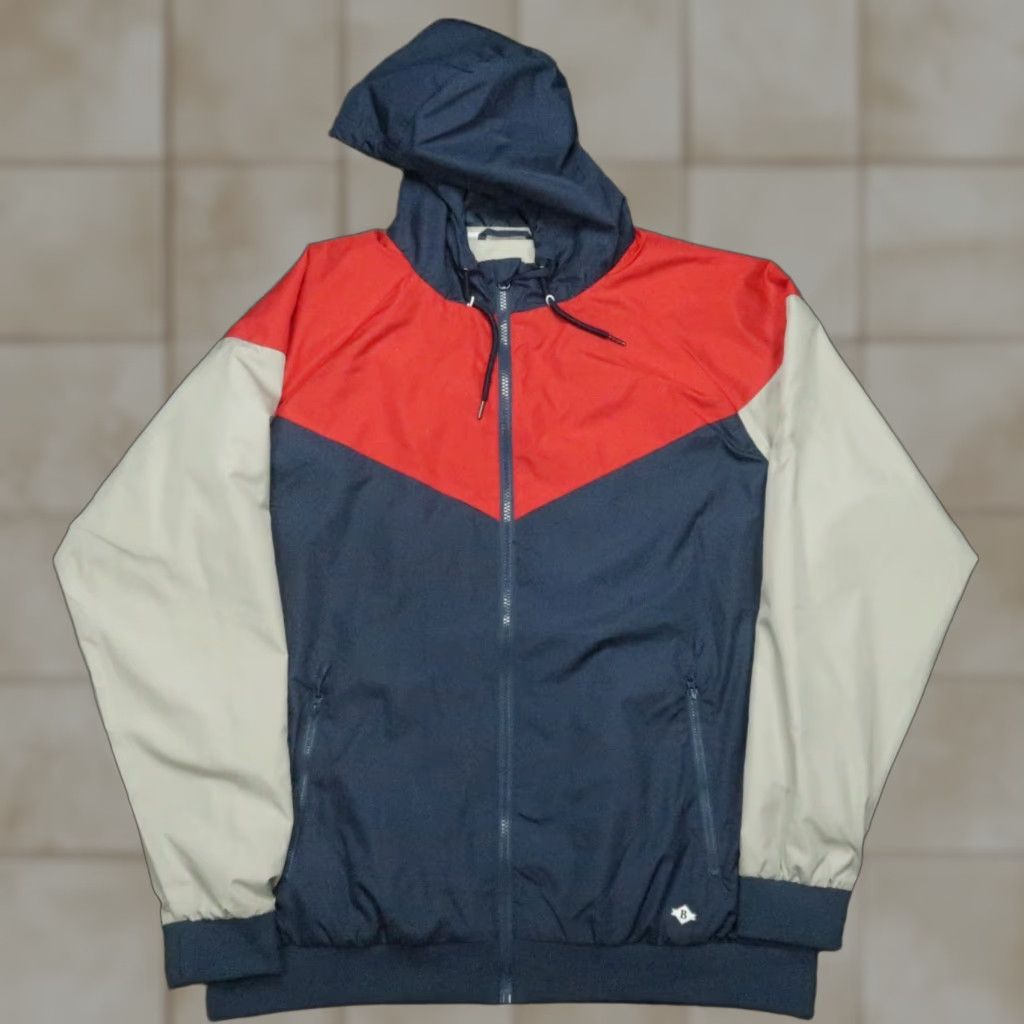 Vintage Burlebo Jacket Mens XL Blue Full Zip Hooded Windbreaker Ripstop Size US XL / EU 56 / 4 - 1 Thumbnail