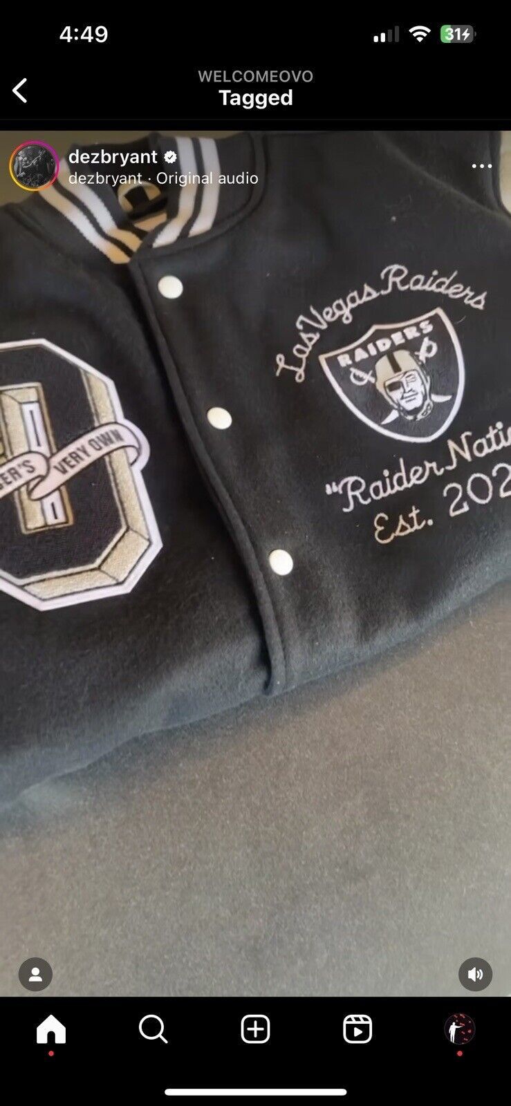Drake OVO X NFL Las Vegas Raiders Leather Wool Varsity Jacket Size US M / EU 48-50 / 2 - 11 Thumbnail