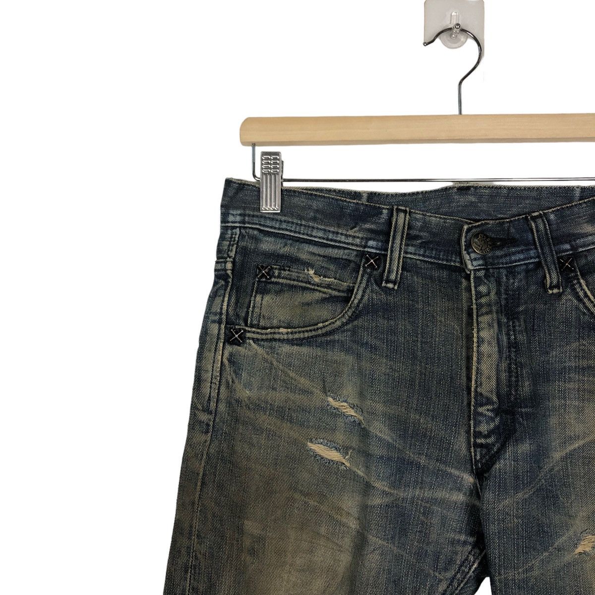 Japanese Brand 🔥90’s VINTAGE STRAIGHT CUT DISTRESSED DENIM JEANS LEE Size US 32 / EU 48 - 6 Thumbnail