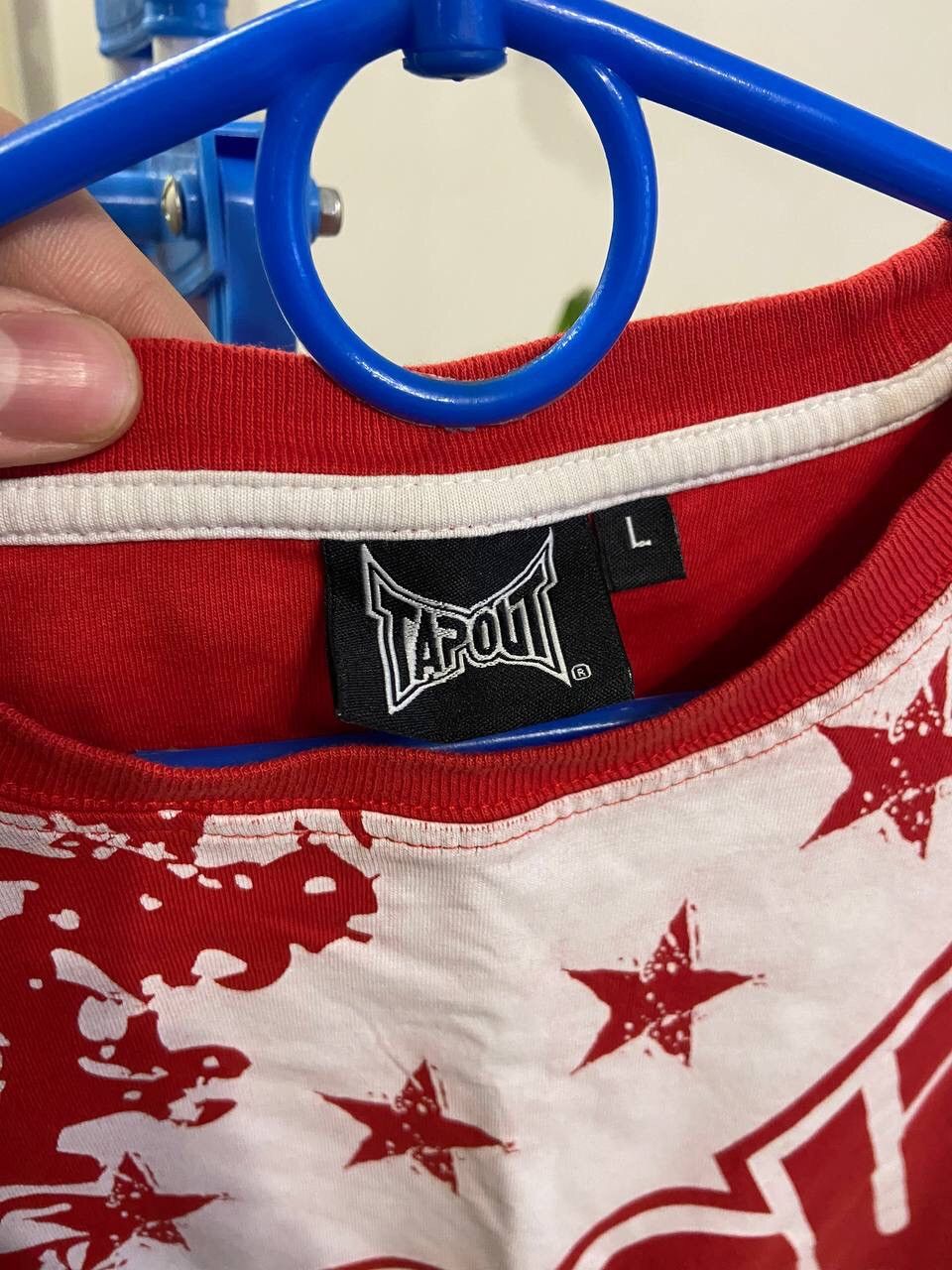 Tapout × Vintage Vintage Tapout Big Logo Red Cotton T-Shirt Size US L / EU 52-54 / 3 - 5 Thumbnail