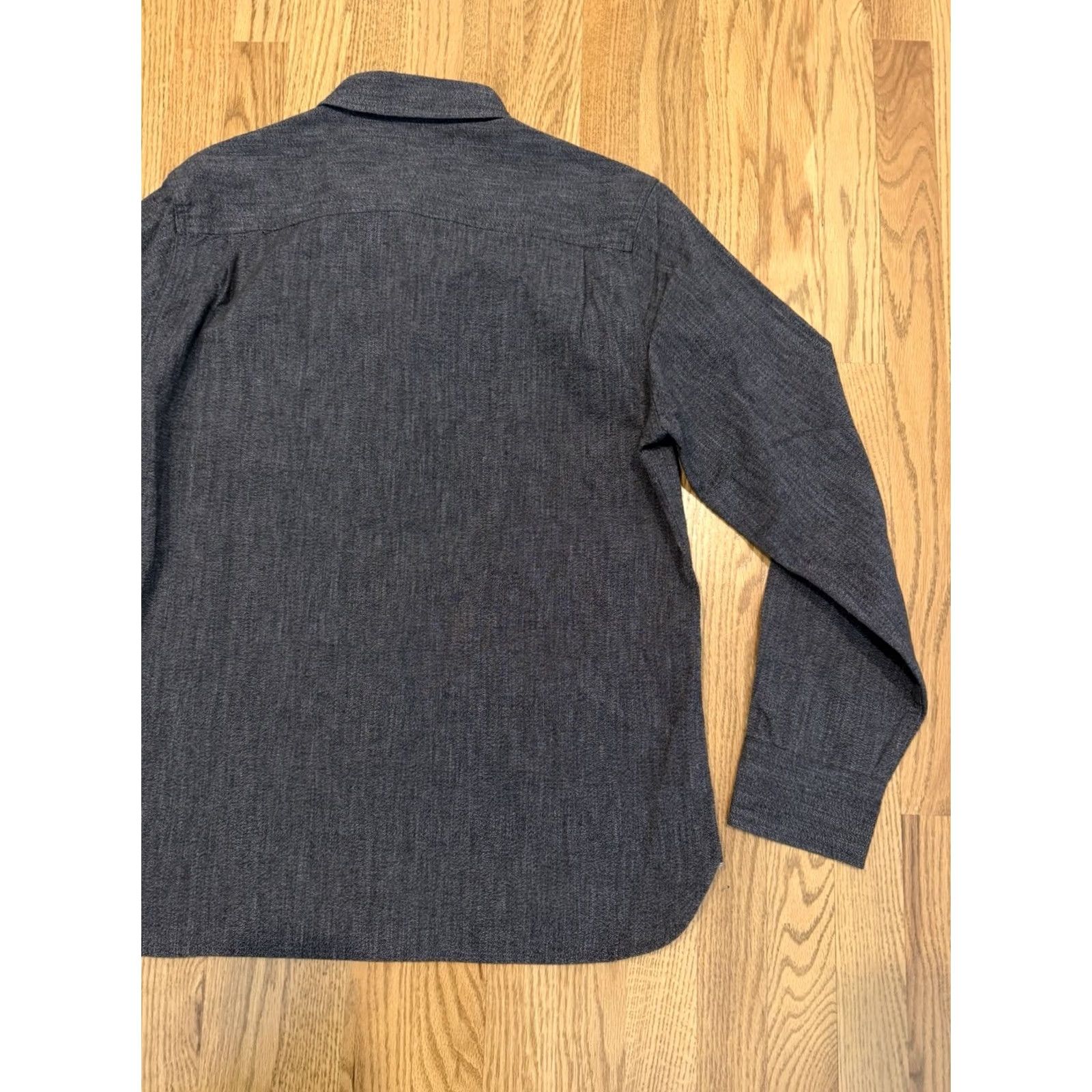 Flint And Tinder Flint & Tinder Shirt Selvedge Architect Shirt Men’s Large Marled Charcoal Slim Size US M / EU 48-50 / 2 - 4 Thumbnail