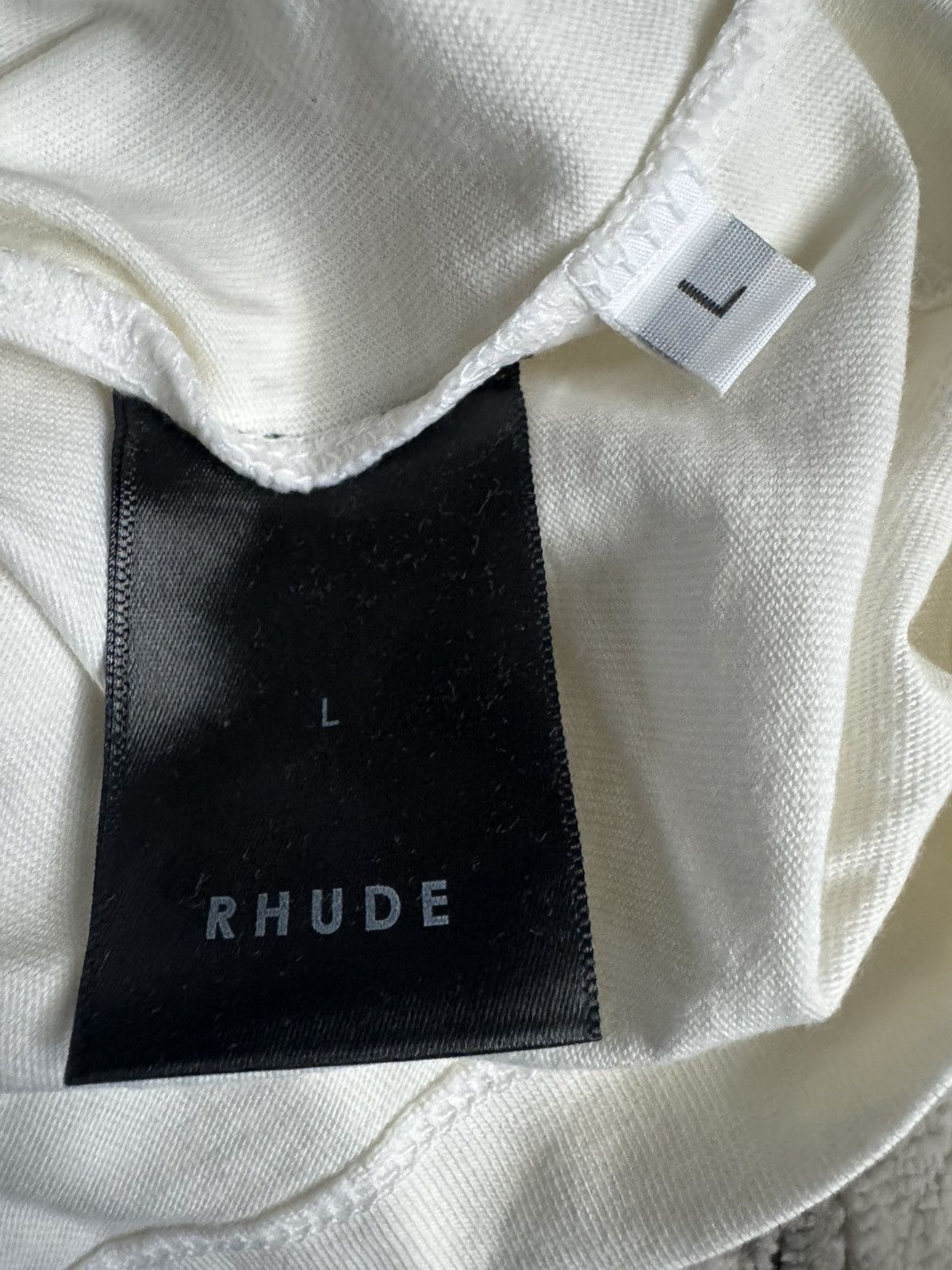 Rhude Rhude Off White Cotton T shirt Size US L / EU 52-54 / 3 - 6 Thumbnail