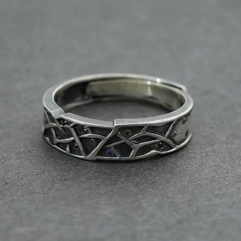 Jewelry Cross Lines Stone Ring Size ONE SIZE - 2 Thumbnail