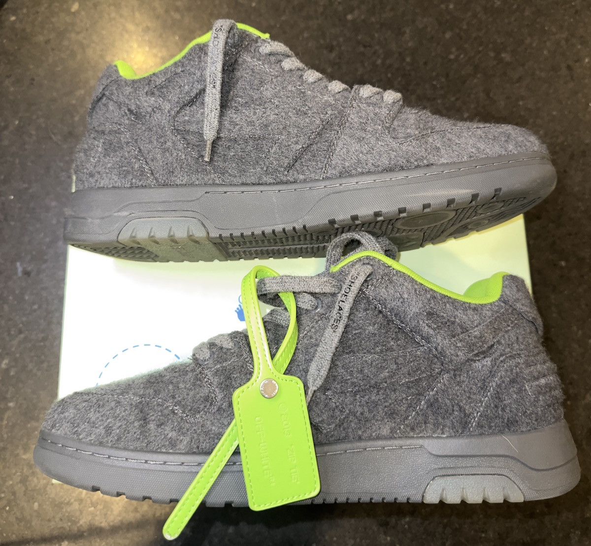 Off-White OUT OF OFFICE WOOL DARK GREY DARK OFF - WHITE Size US 11.5 / EU 44-45 - 2 Thumbnail