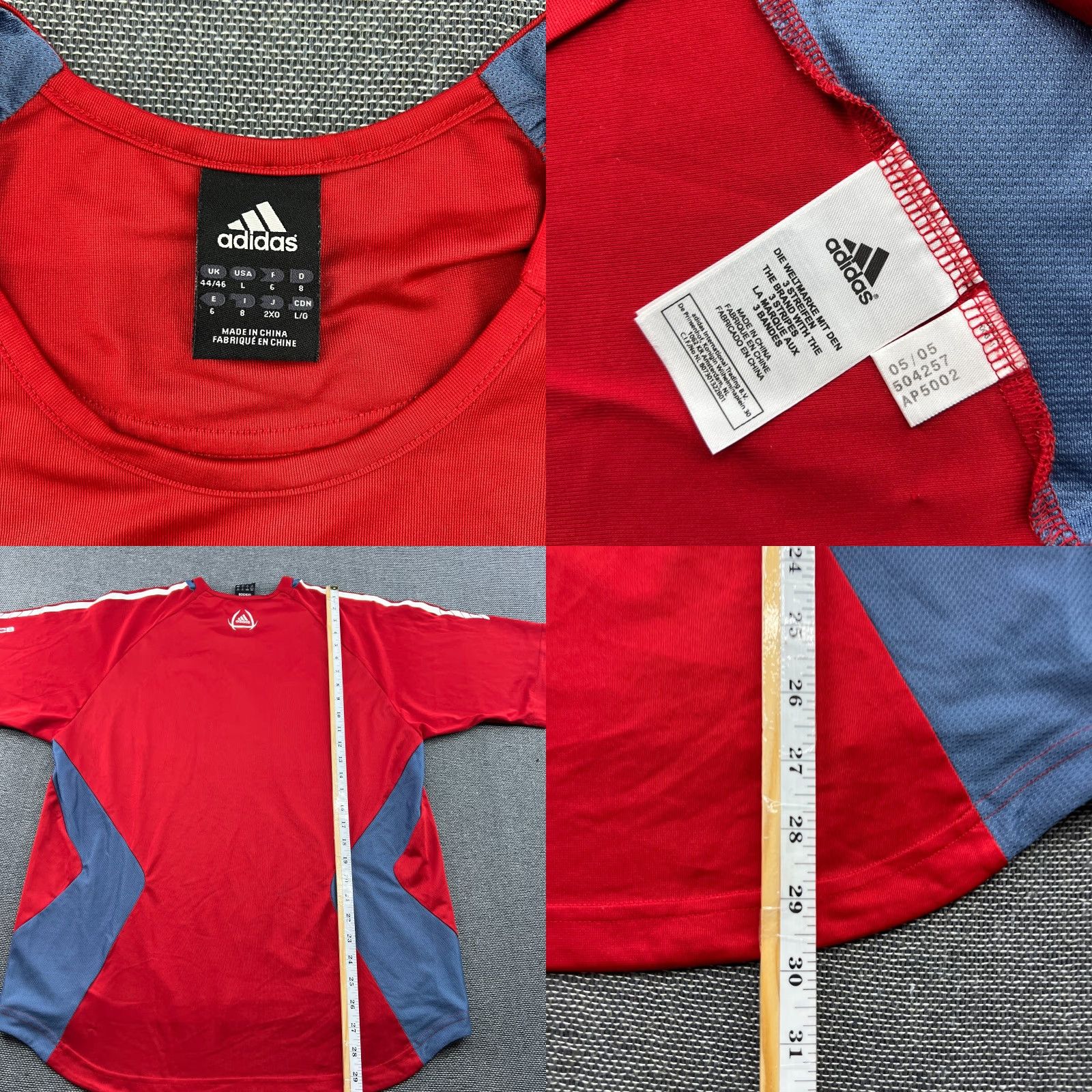 Adidas adidas Bayern Munich 2005 2006 Training Football Jersey Mens Large Shirt Red Size US L / EU 52-54 / 3 - 8 Thumbnail