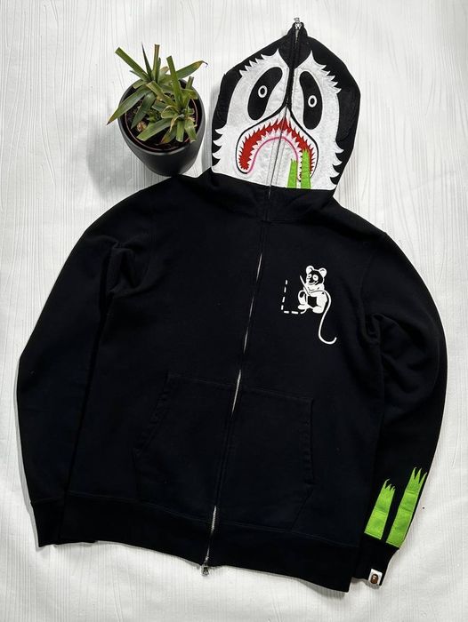 Bape panda hot sale full zip hoodie