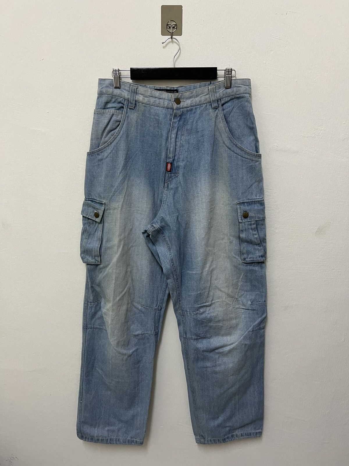 Vintage Vintage Y2K Conart Baggy Cargo Jeans Size US 35 - 1 Thumbnail
