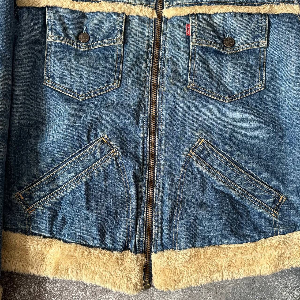 Levi's Vintage Clothing Levi’s Vintage Trucker Sherpa Washed Denim Jacket Size L / US 10 / IT 46 - 7 Thumbnail