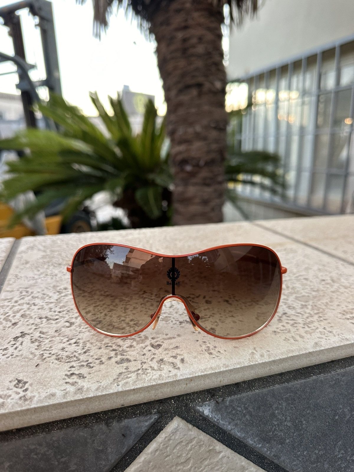 Belstaff Belstaff Sunglasses Orange 1990 Elicopter Collection M03-080 Size ONE SIZE - 2 Thumbnail