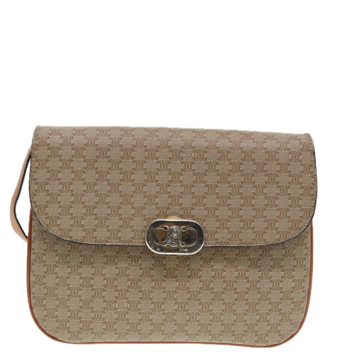 Celine Celine Vintage Macadam Shoulder Bag Canvas and Leather Size ONE SIZE - 1 Thumbnail